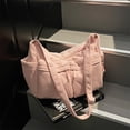 thumbnail image 4 of HUISZJ Women Corduroy Shoulder Bag, Multi Pocket Handbag, Top Handle Crossbody Bag for Work Travel Outdoor (Pink), 4 of 10