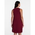 thumbnail image 4 of Time and Tru Women’s Sleeveless Knit Swing Dress, Sizes XS-XXXL, 4 of 6