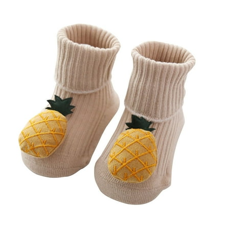 

CHOMOEN 1 Pair Baby Infants Socks for Doll Cartoon Non-slip Toddler First Walker Floor S