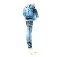 thumbnail image 7 of Womens Premium Cargo Paperbag Belt tie high Waisted Skinny Camoflage Jeans Pants (WA510), 7 of 7