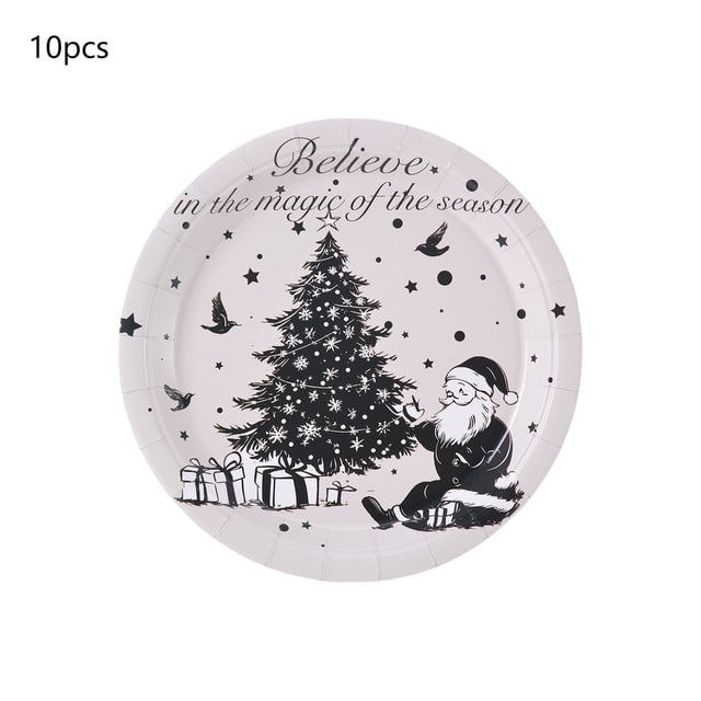 Christmas Plates Disposable Christmas Disposable Plates