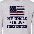 thumbnail image 4 of Inktastic Firefighter Uncle Fireman Nephew Long Sleeve Youth T-Shirt, 4 of 5