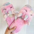thumbnail image 2 of Rainbow Unicorn Slippers/Cute Fluffy Girls Slippers/Cozy Plush Indoor Outdoor Women Slippers/Best Unicorn Gifts, 2 of 7