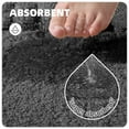 thumbnail image 4 of PABUBE Bathroom Rugs 20"x32", Absorbent Bath Mats Rugs for Bathroom Floor Non Slip Non Skid, Soft Shag Microfiber Machine Washable Shower Bath Mat for Bathroom Decor, Dark Gray, 4 of 8