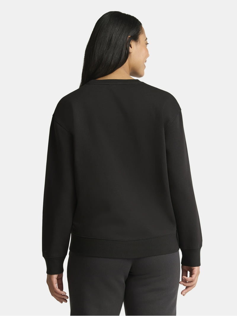 Athletic Works Women's Crewneck Fleece Sweatshirt, Sizes XS