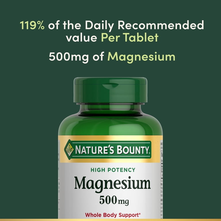 Nature's Bounty Magnesium Oxide 500 mg, Sleep & Muscle Support photo 3