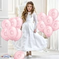thumbnail image 2 of PMU 11 Inches Round Pearl Pink Baptism Dove Latex Balloon Pkg/12, 2 of 6