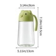 thumbnail image 3 of Botella dispensadora de aceite de vidrio con boquilla automática a prueba de fugas - Recipiente de condimentos de cocina de 18.5 oz para aceite de cocina, salsa de soja, vinagre - Sin goteo, uso con, 3 of 6