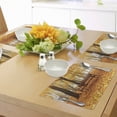 thumbnail image 4 of Ambesonne Fall Place Mats Set of 4, Misty Autumn Park Rustic, Standard Size, Orange Brown, 4 of 6