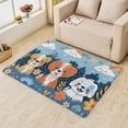 thumbnail image 2 of Dog Rugs Washable - 3x5 Rug - Dog Rug - Cute Cartoon Puppy Area Rug - Kids Kawaii Floral Rugs - Boys Flower Animal Carpet, 2 of 7
