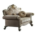 thumbnail image 4 of Acme Picardy Chair w/2 Pillows in Fabric & Antique Pearl, 4 of 5