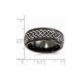thumbnail image 6 of Grey Titanium Ring Band Wedding Edward Mirell Black Ti & Casted 9mm, 6 of 6
