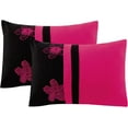 thumbnail image 3 of 8PC King Pink Iris Comforter Set with Sheet Set - Complete Bedding Set, 3 of 4