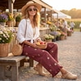 thumbnail image 5 of Barrel Jeans Women 2026 Floral Print Wide Leg Jeans Lightweight Patchwork Baggy Boyfriend Denim Pants Streetwear, 5 of 8