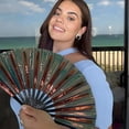 thumbnail image 6 of Boots On The Ground Hand Fan, Large Rave Folding Hand Fan for Men/Women, Holographic Folding Fan, Holographic Folding Popping Line Dance Fan, Handheld Clacking Fans, 6 of 7