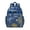 Blue-2, variant on Celestial Goth Students Backpack with Steampunk Moon, Star, and Sunburst Design, Ethereal Cosmic Art Print, Adjustable Chest Strap and Large Capacity for s
