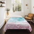 thumbnail image 4 of Turquoise Pink Coastal Tapestry for Bedroom Wall Hanging Tapestry, Summer Beach Nautical Ceiling Backdrop Tapestries Poster Blanket Wall Decor for Teens Room Living Room Dorm 51" x 59", 4 of 8