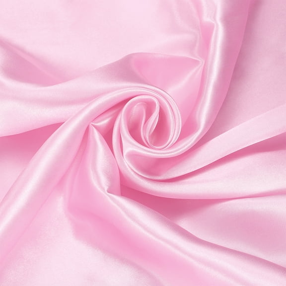 Light Pink Satin Fabric by the Yard, 2 Yards 60" Wide Silky Satin Fabric Solid Satin Cloth Fabric for Bridal Dress Wedding Decorations Crafts Sewing