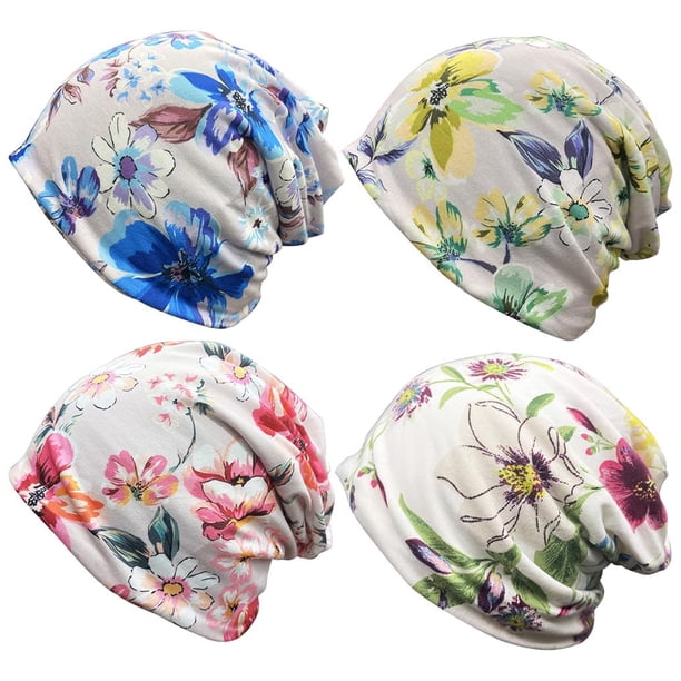 Gorro Chemo JarseHera para Mujer, Beanie Holgado de Algodón, Turbante