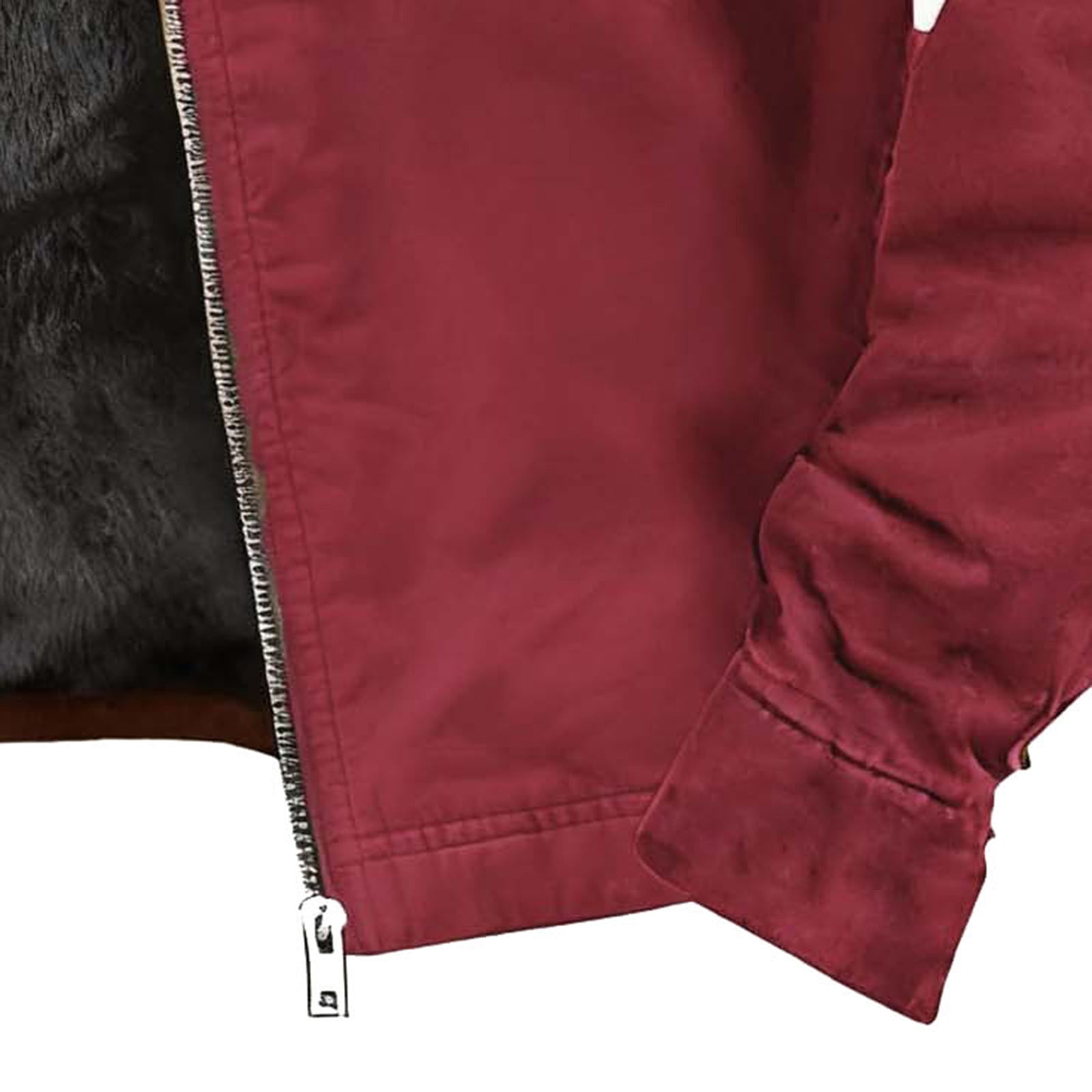 oelaio Winter Jackets for Men with Hood Thicken Warm Sherpa Fleece Lined Cargo Jacket Casual Zip Up Coats Outwear 2025 Red S
