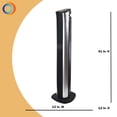 thumbnail image 3 of Open Box Comfort Zone 42" 4 Speed Oscillating Tower Fan w/ Remote, Black, 3 of 5