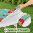 thumbnail image 5 of Pioneer Flower Floral Print Pattern Round Fitted Tablecloth with Elastic Edge,Dining Table Cover Waterproof,Outdoor Round Tablecloth for Camping,Dining,Indoor and Outdoor, 5 of 7