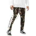 thumbnail image 2 of Ma Croix Mens Camo Stripe Track Pants Stretch Elastic Slim Trouser Skinny Fit Urban, 2 of 6