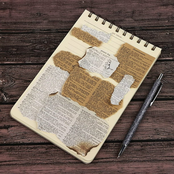 114 Pcs Aged Papers for Scrapbooking, Vintage Decoupage Paper Scrapbooking  Supplies, Vintage Ephemera Pack Kraft Old Book Pages, Old Papers for Junk