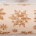 thumbnail image 4 of CIMAXIC christmas Wooden Engraved Rolling Christmas Engraving Baking Embossed Rolling Pin Handheld Printing Roller Professional Roller Mold for Home Store Restaurant Snowflake Style, 4 of 4