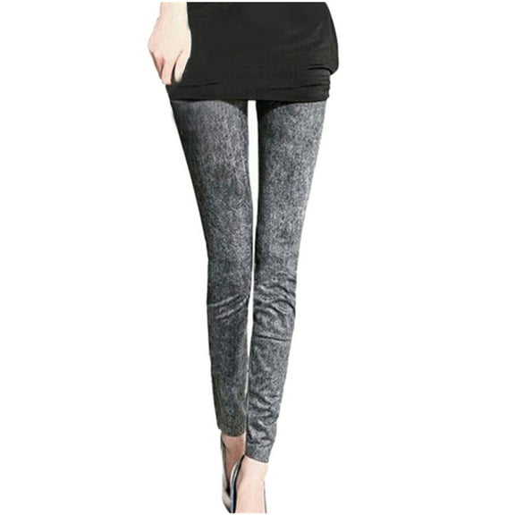 SELONE Womens Leggings Jean Denim Utility Dressy Everyday Soft Jeggings Compression Leggings Women Capris Leggings for Women Capri Jeggings for Women Athletic Leggings for Women 6-Black One Size