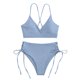 thumbnail image 2 of Traje de baño de 2 piezas para mujer, trajes de baño para mujer, traje de baño de una pieza con estampado de rayas para mujer, bikini, ropa de playa para nadar, traje de baño para mujer, 2 of 5