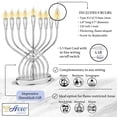 thumbnail image 4 of Aviv Judaica Classic Illumination Electric Menorah with 9 Flickering Flames Bulbs Contemporary Design Hanukkiah Minorah Flameless Chanukah Candles Menurah for Bank Business Home Hanukah Lights Decor, 4 of 5