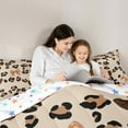 thumbnail image 5 of Manfei Cheetah Print 2pcs Bedding Comforter Set for Boys Girls,Abstract Animal Print Twin Comforter Sets,Brown Bow Tie Breathable Bedding Set,Lightweight Room Decor,Reversible, 5 of 8