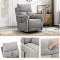 thumbnail image 2 of Bonzy Home Swivel Rocker Recliner Reclining Chair Manual, Modern Sofa Home Theater Seating for Living Room Bedroom Light grey, 2 of 8