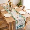 thumbnail image 3 of Easter Table Runner 70 Inches Long Farmhouse Dress Scarves, Blue Plaid Truck Eggs Bunny Spring Floral Gnomes Rustic Dining Tablerunner for Coffee Table/Kitchen Island/Party Décor, 13" x 70", 3 of 8