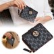 thumbnail image 2 of Cartera plegable con letras estampadas, cartera compacta y corta con múltiples ranuras para tarjetas, ideal para viajes al aire libre, 2 of 6