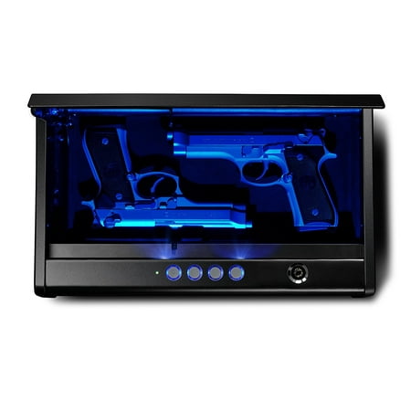 SentrySafe Pistol Safe Quick Access Electronic Keypad Gun Safe - Two Pistol Capacity with LED Interior (Best Pistol Safe For Quick Access)