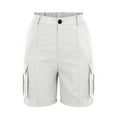 thumbnail image 3 of QIJUNTUO ​Women's Utility Multi Pocket Outdoor Shorts With Durable Construction For Trail Hiking Adventures And Camping Gear​ White, 3 of 8