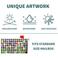 thumbnail image 5 of Spring Flowers Magnetic Mailbox Cover Standard Size 25x21 Inch Hello Spring Mailbox Covers Magnetic Buffalo Plaid Oversized Mailbox Post Letter Box Cover for Home Garden Yard Green Decor, 5 of 6