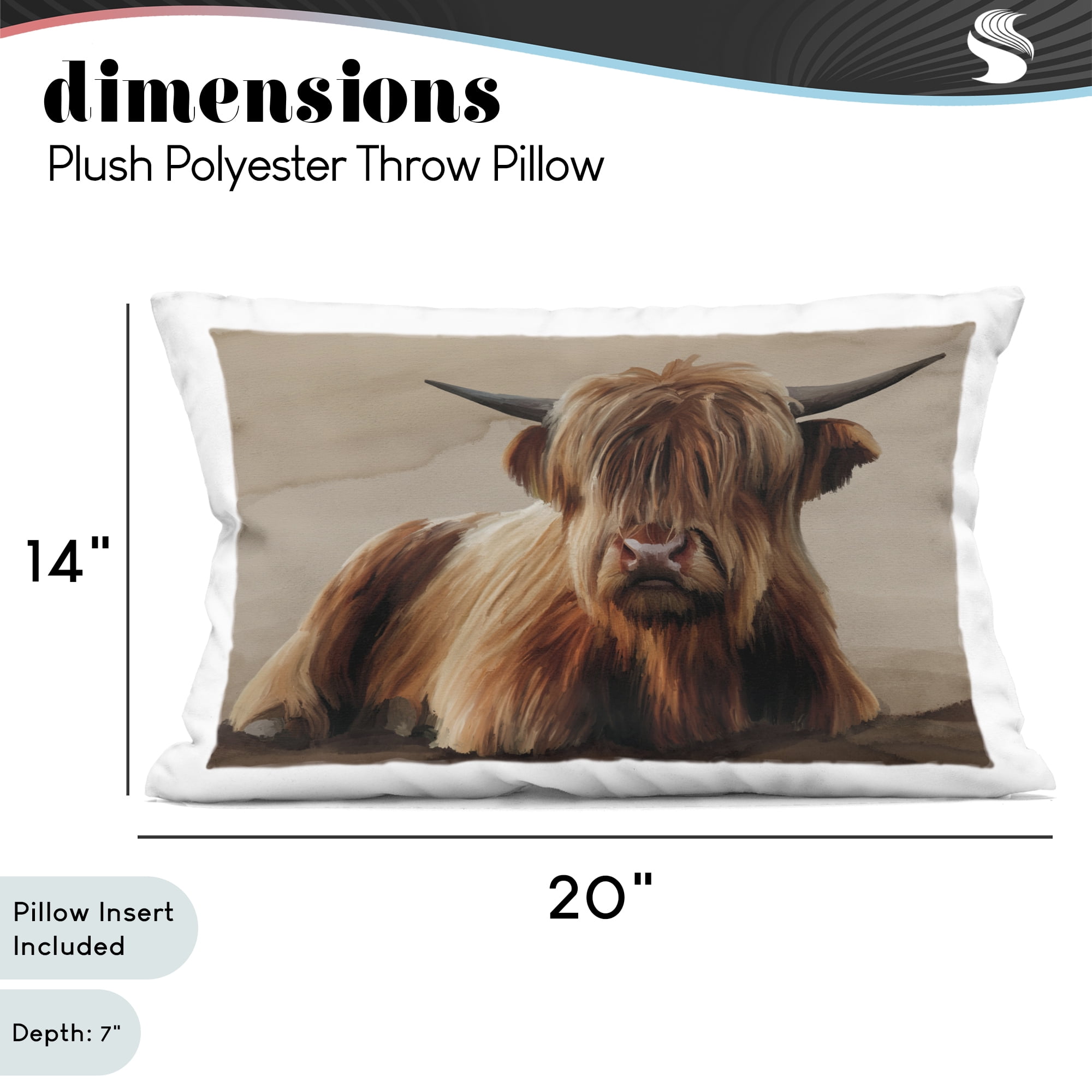Stupell Industries Got My Hair Done Cattle Decorative Printed Throw Pillow, design by Renel Peters