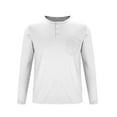 thumbnail image 6 of Fashionable Long Sleeve Shirts for Men Crewneck Solid-Color Casual Pocket Buttons Basic Pullover Shirt M-3XL, 6 of 7