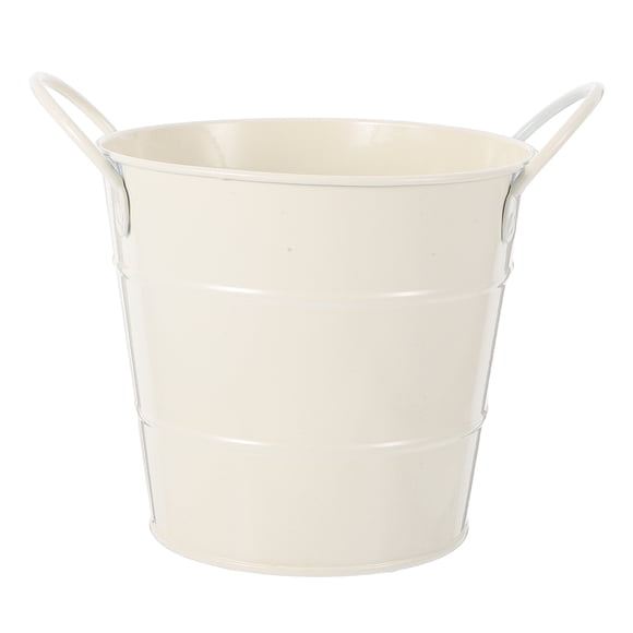 BEADCEST 1Set Rubbish Bucket Galvanized Iron Small Bathroom Bin Rustic Design For Office