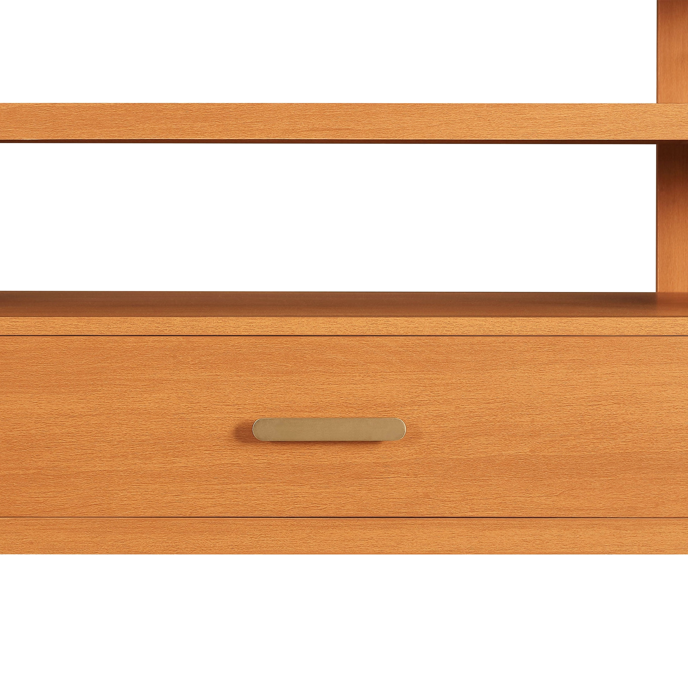 Beautiful by Drew Barrymore Maurice TV Stand for TVs Up to 70", Japandi Style, Cherry Finish