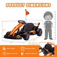 thumbnail image 3 of McLaren 24V Ride On Go Kart for Kids, Drifting Ride On Car with LED Lights, 3 Levels Foldable Design, Battery Powered Ride On Toy w/ Rear Wheels for Age 6+ Kids, 3 of 8