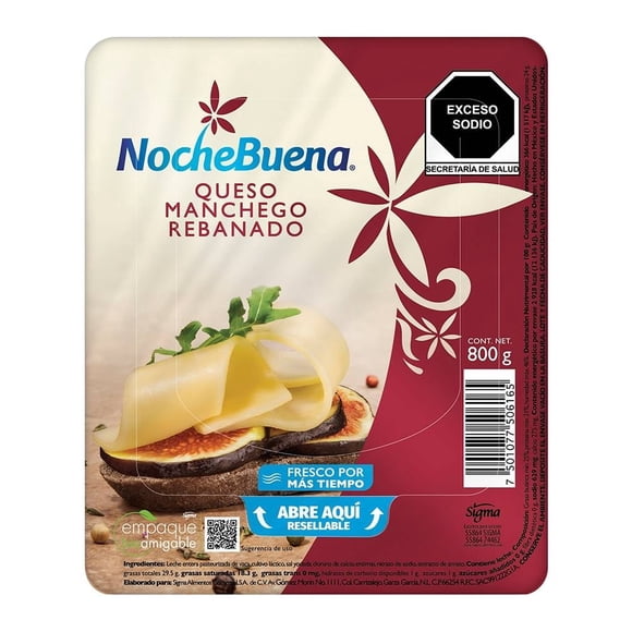 Queso manchego NocheBuena rebanado 800 g