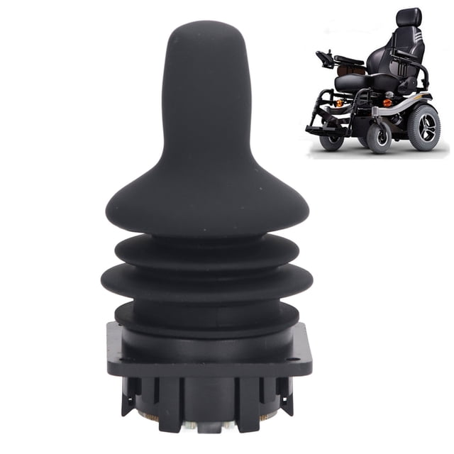 Palanca de mando eléctrica para silla de ruedas perilla del controlador de silla de ruedas DC5V goma de aleación de aluminio ABS resistente al desgaste para accionamientos de Anggrek Otros