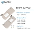 thumbnail image 4 of ECCPP Beige Sun Visor Left and Right Side fit for 2006 2007 2008 2009 2010 2011 2012 2013 for Toyota RAV4 Automobile Windshield Visor, 4 of 5