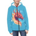 thumbnail image 2 of chaqlin Kids Dragon Hoodies for Boys 6-7 Soft Full Zip Up Hoodies Casual Long Sleeve Hooded Sweatshirt with Pockets, 2 of 7