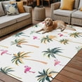 thumbnail image 2 of Fsddascl Palm Trees Outdoor Rug for Patio/Deck/Porch, Non-Slip Large Area Rug 5 x 8 Ft, Watercolor Tropical Flamingo Summer Indoor Outdoor Rugs Washable Area Rugs, Reversible Camping Rug Carpet, 2 of 5