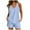 Light Blue, variant on Feancey Lounge Sets for Women Soft Pajama 2 Piece V Neck Sleeveless Pjs and Shorts Matching Set Cute Sleepwear Loungewear Outfits with Pockets Light Blue L